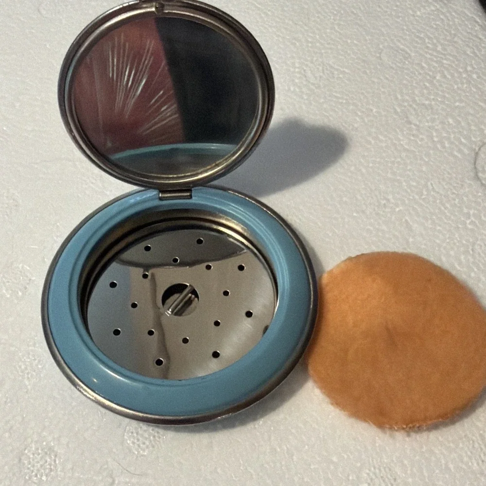 Vtg‎ Souvenir Empire State Building New York Mirror Compact NYC Art Deco
